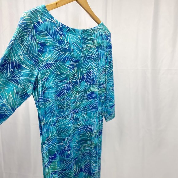 Women's Comfortable Light Weight Dress Aqua Blue Cruise Wear HATLEY - Picture 3 of 11